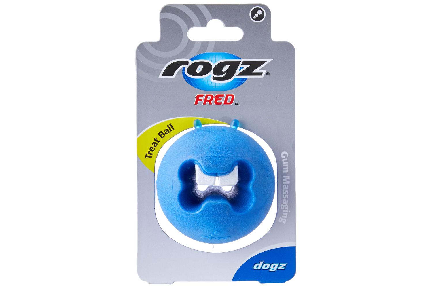 Rogz Bp-654526 - Rogz Fred Treat Ball Blu Sgl-3