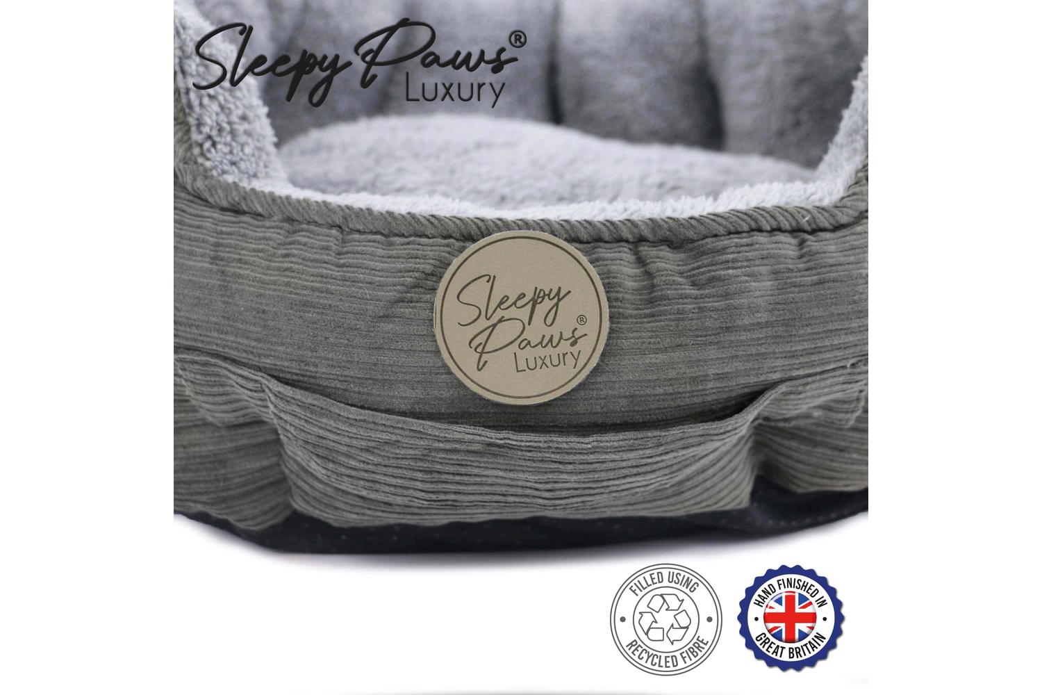 Sleepy Paws Bp-810499 - An S/paw Oval Bed G/cord - 50cm-2