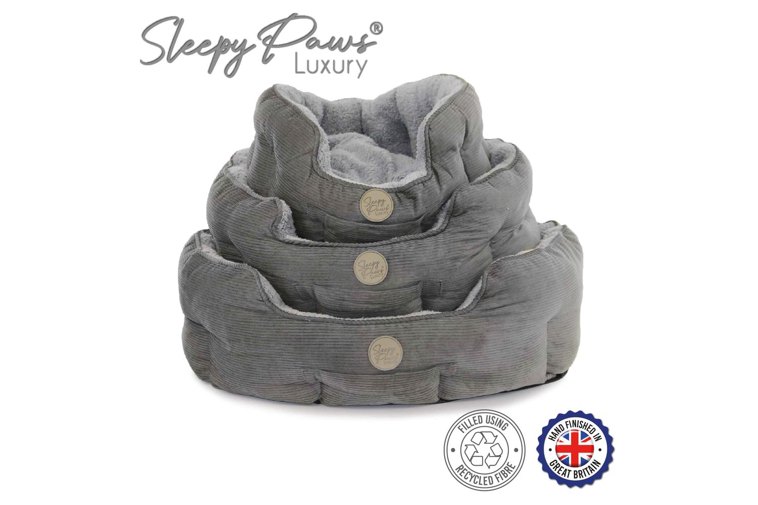 Sleepy Paws Bp-810499 - An S/paw Oval Bed G/cord - 50cm-3