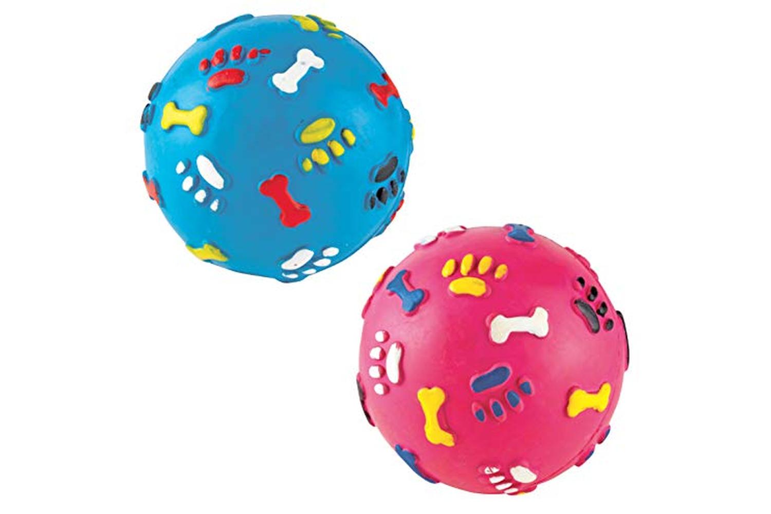Gor Pets Gor-r323 - Gor Rubber Giggle Ball (9cm) Pink/blue