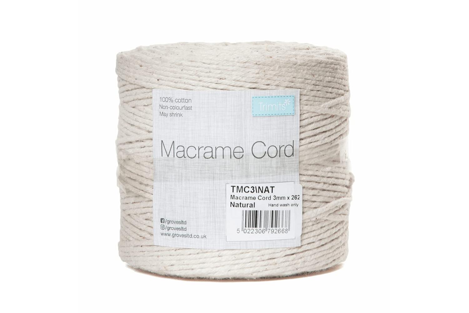 Trimits Gro-tmc3\nat - Trim Macram Cord Cotton 262m X 3mm 05