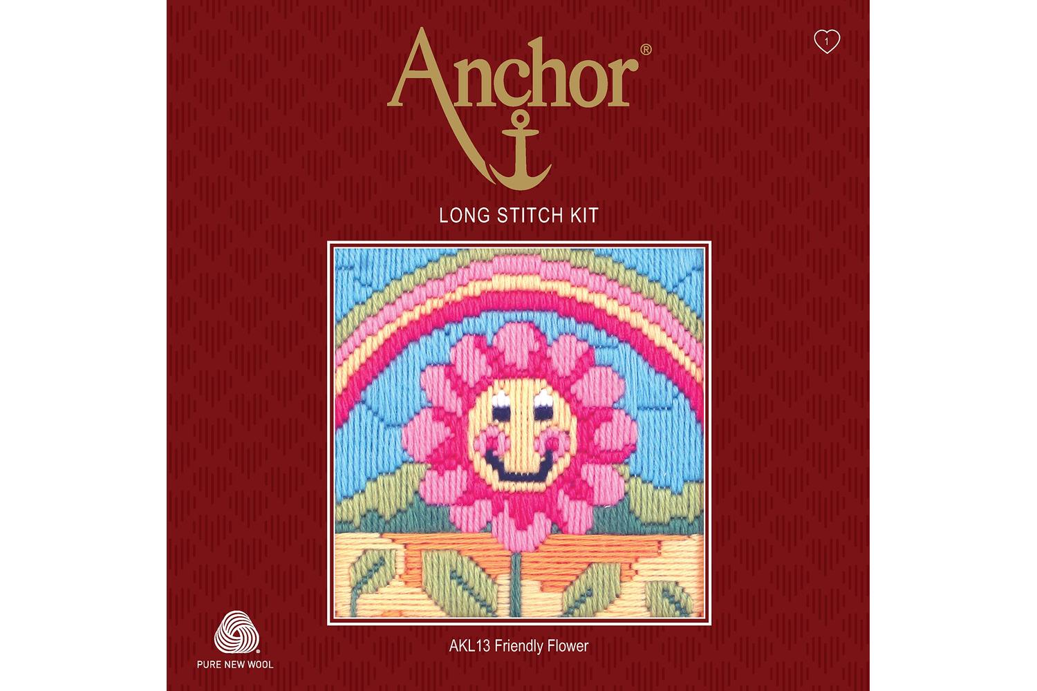 Anchor Gro-akl13 - Friendly Flower - Long Stitch Kit Starter