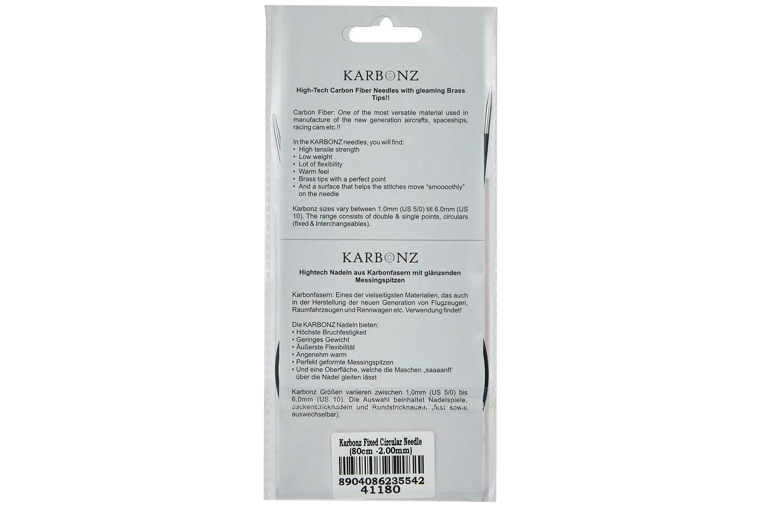 Knitpro Gro-kp41180 - Karbonz Knitting Pins Circular Fixed 8-4