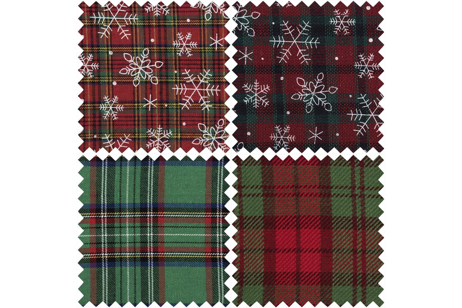 Trimits Gro-gtc148 - Fq Pk Xmas Tartan Grn - Fabric Fat Quar-2