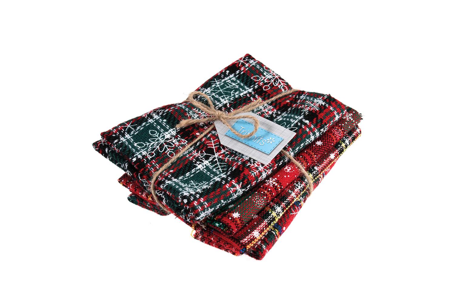 Trimits Gro-gtc149 - Fq Pk Xmas Tartan Red - Fabric Fat Quar