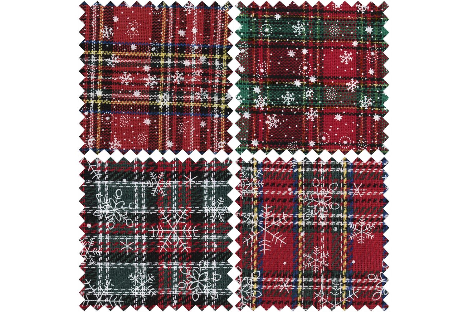 Trimits Gro-gtc149 - Fq Pk Xmas Tartan Red - Fabric Fat Quar-2