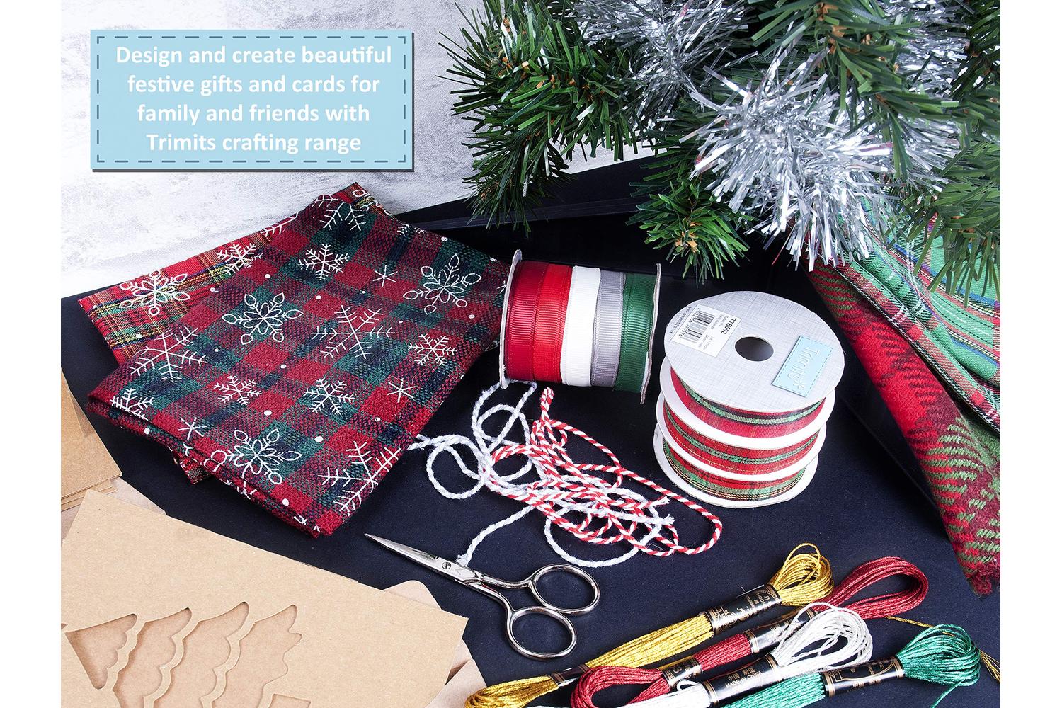 Trimits Gro-gtc149 - Fq Pk Xmas Tartan Red - Fabric Fat Quar-3
