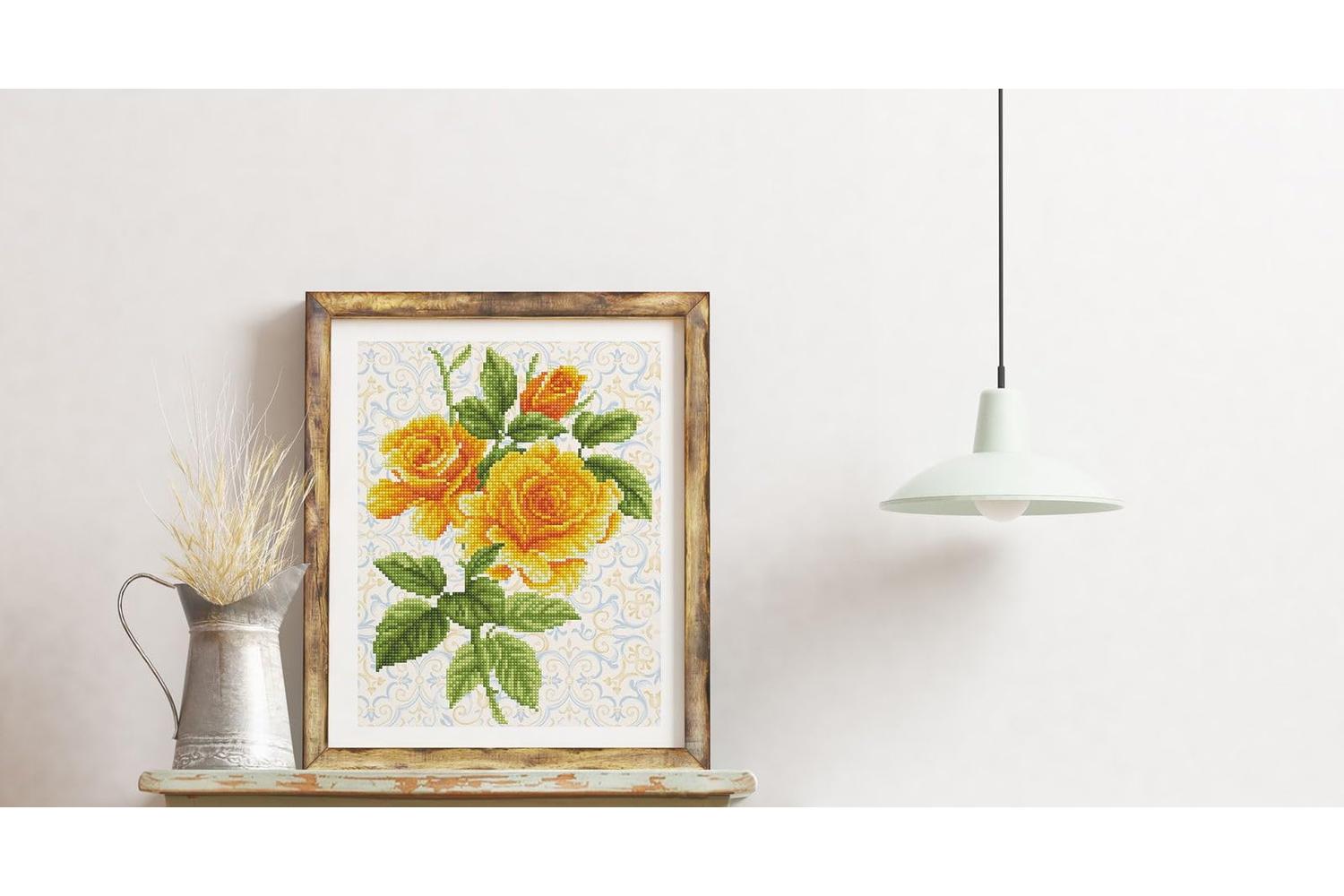 Diamond Dotz Gro-dd6.008 - Yellow Rose Bouquet - Diamond Pai-3