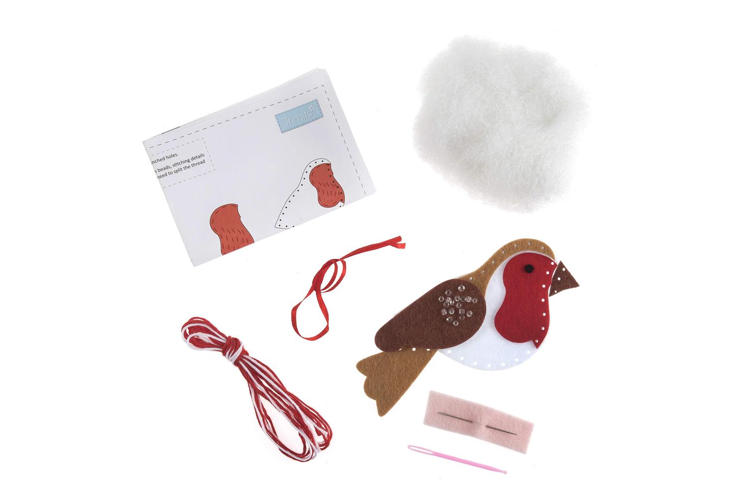 Trimits Gro-gck076 - Felt Robin - Felt Decoration Kit Christ-2
