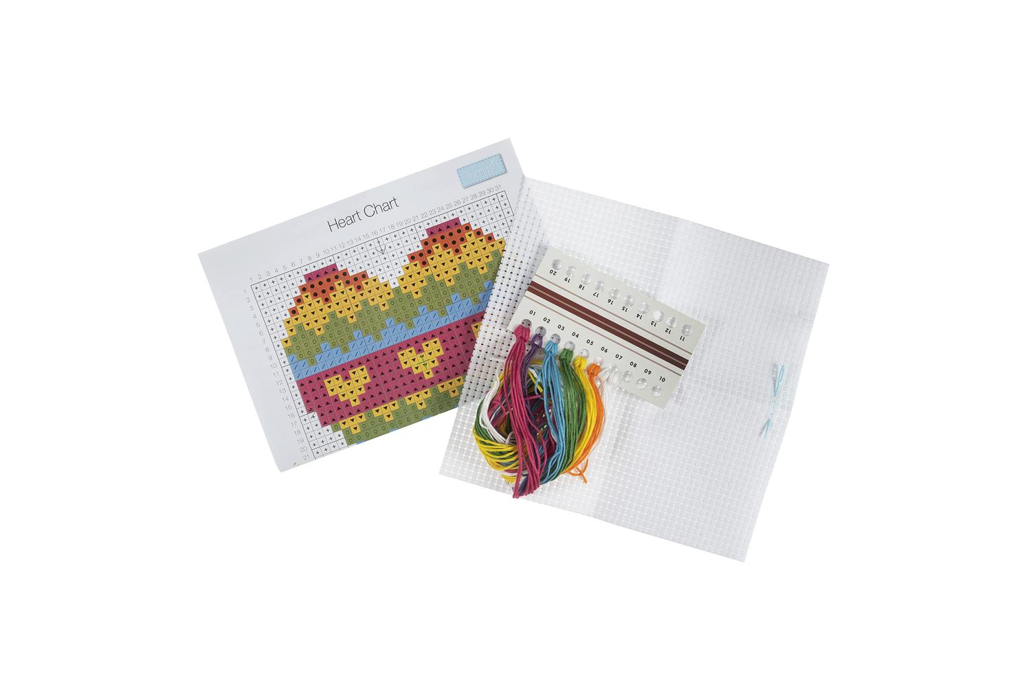 Trimits Gro-gcs87 - Xstitch Heart - Counted Cross Stitch Kit-2