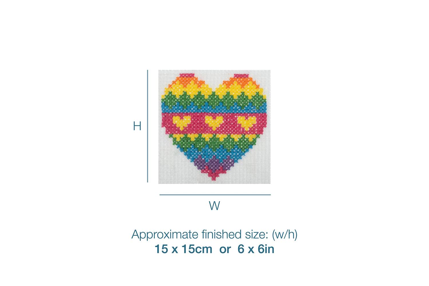 Trimits Gro-gcs87 - Xstitch Heart - Counted Cross Stitch Kit-3