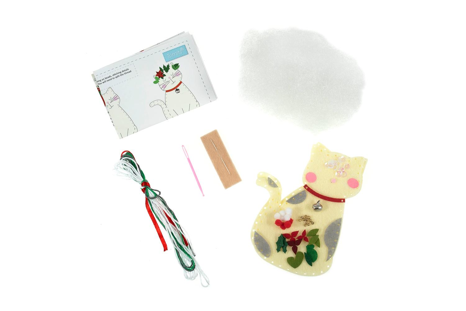 Trimits Gro-gck166 - Felt Dec Cat - Felt Decoration Kit Chri-3