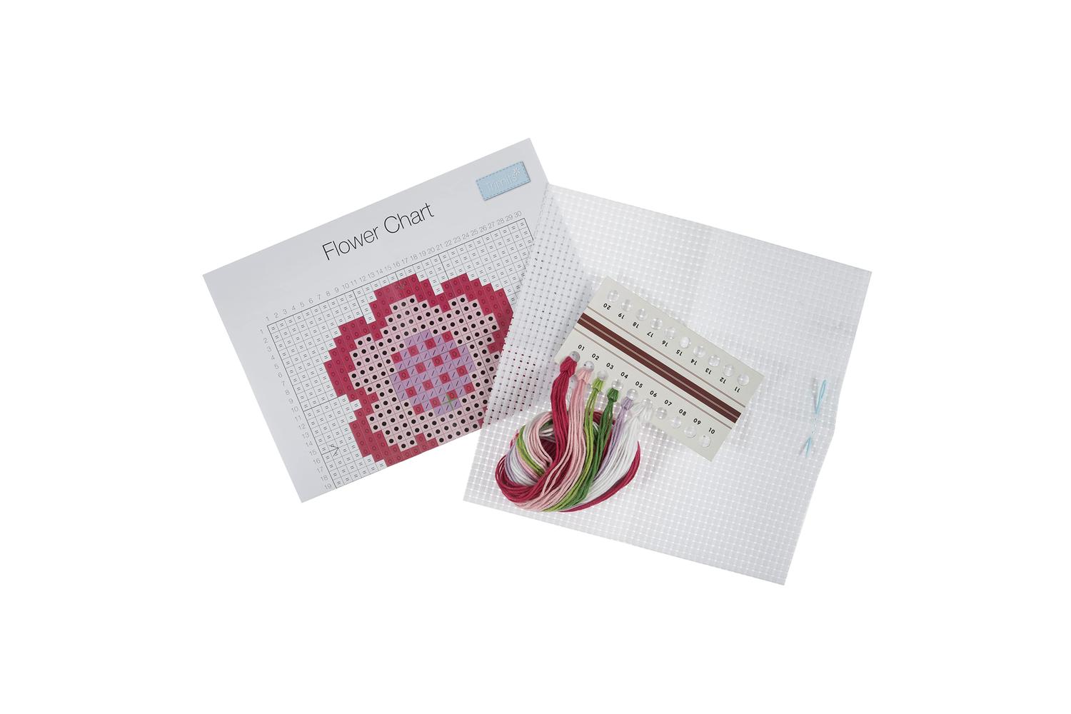Trimits Gro-gcs91 - Xstitch Flower - Counted Cross Stitch Ki-2