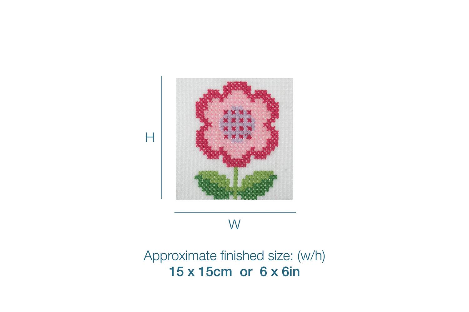Trimits Gro-gcs91 - Xstitch Flower - Counted Cross Stitch Ki-3