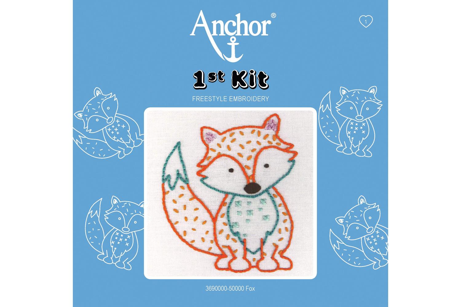 Anchor Gro-3690000\50000 - First Kit Fox - Embroidery Kit 1s