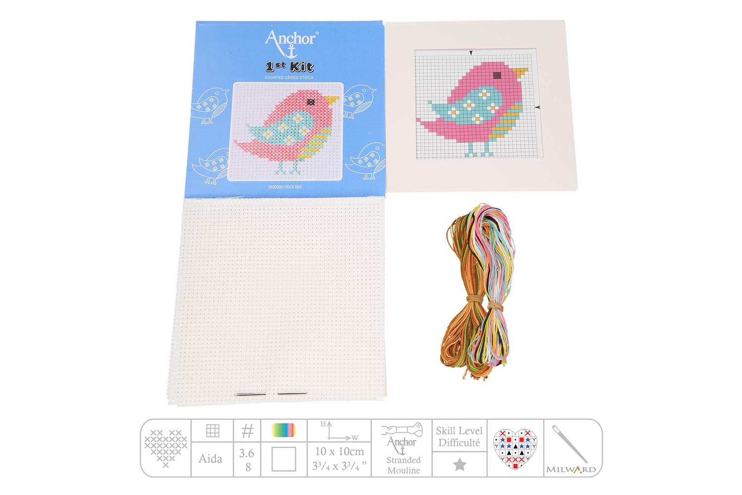 Anchor Gro-3690000\10024 - First Kit Bird - Counted Cross St-3