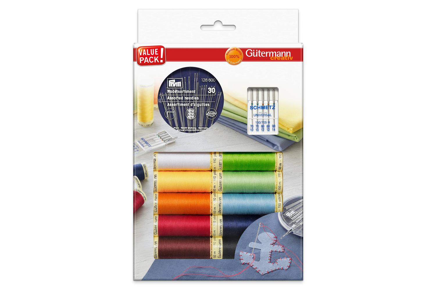 Gutermann Gro-734562 - Tset Sa 10x100m Ndls - Thread Set Sew-2