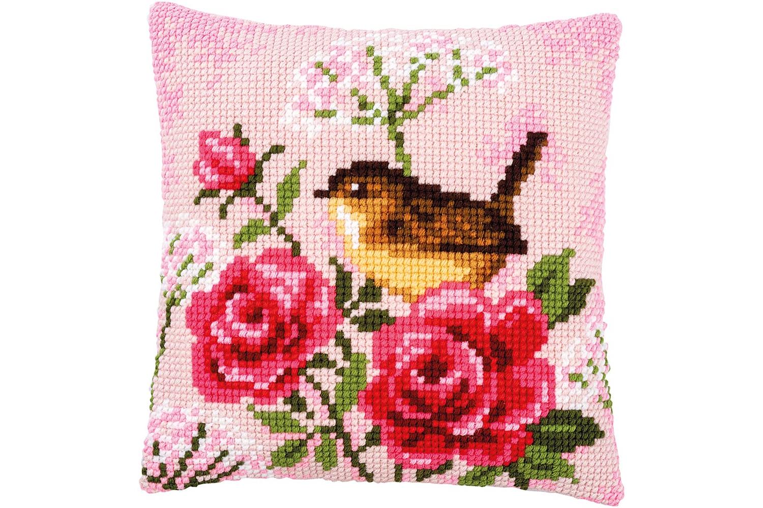 Vervaco Gro-pn-0166318 - Cushion Birdroses - Cross Stitch Ki