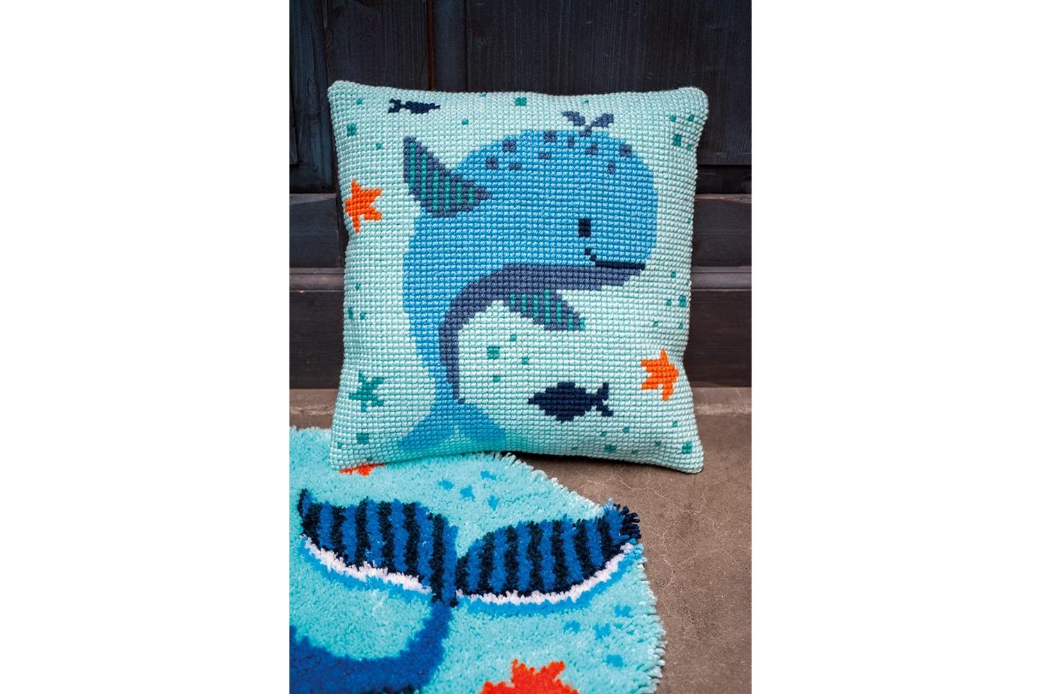 Vervaco Gro-pn-0191840 - Cushion Whales Fun - Cross Stitch K-2