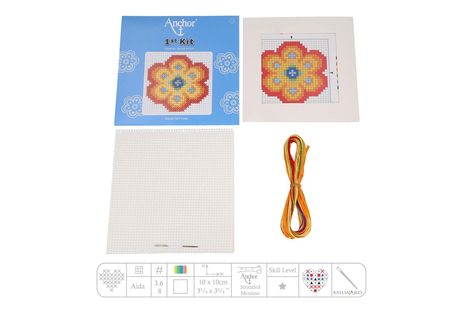 Anchor Gro-3690000\10017 - First Kit Flower - Counted Cross-3