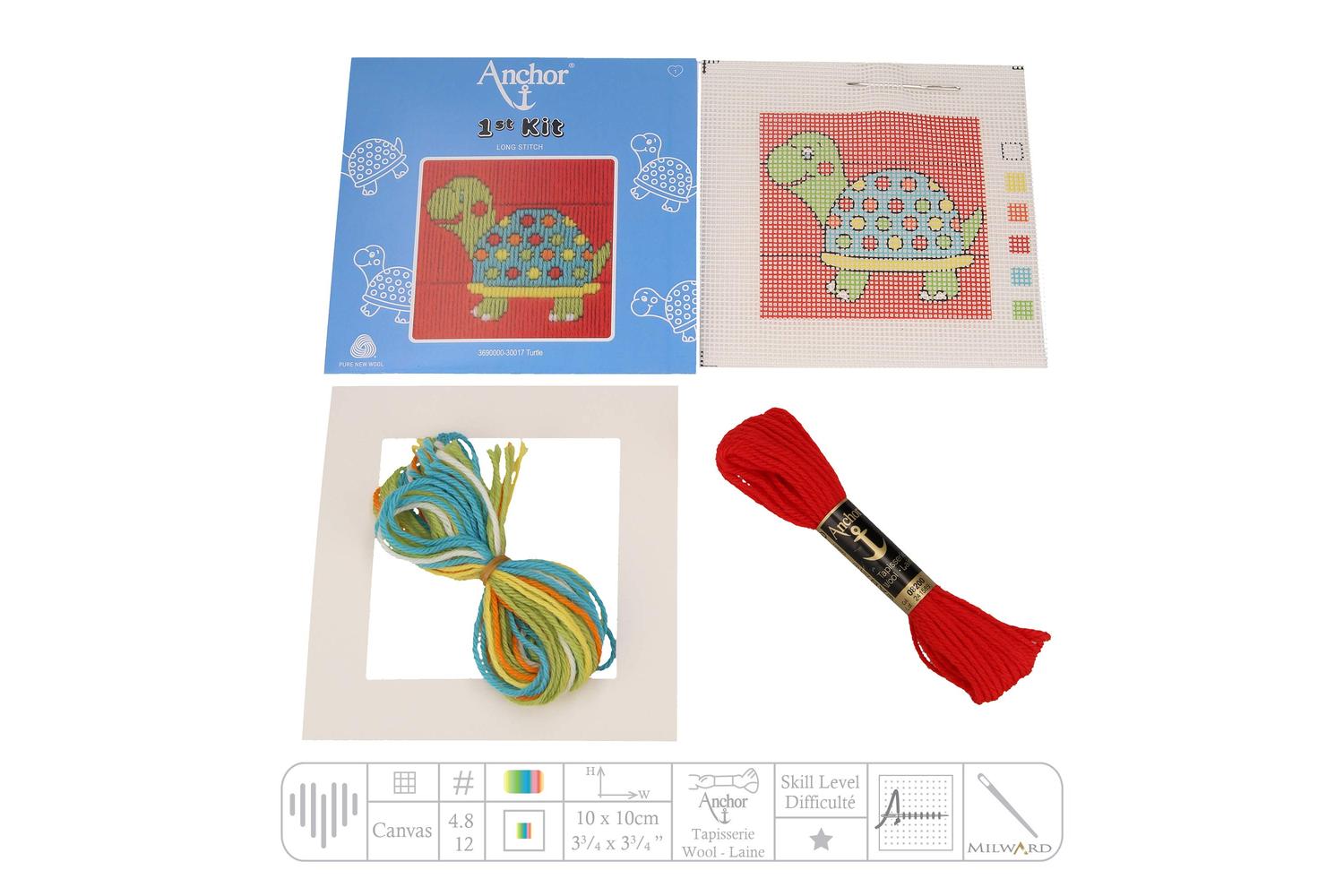 Anchor Gro-3690000\30017 - First Kit Turtle - Long Stitch Ki-3