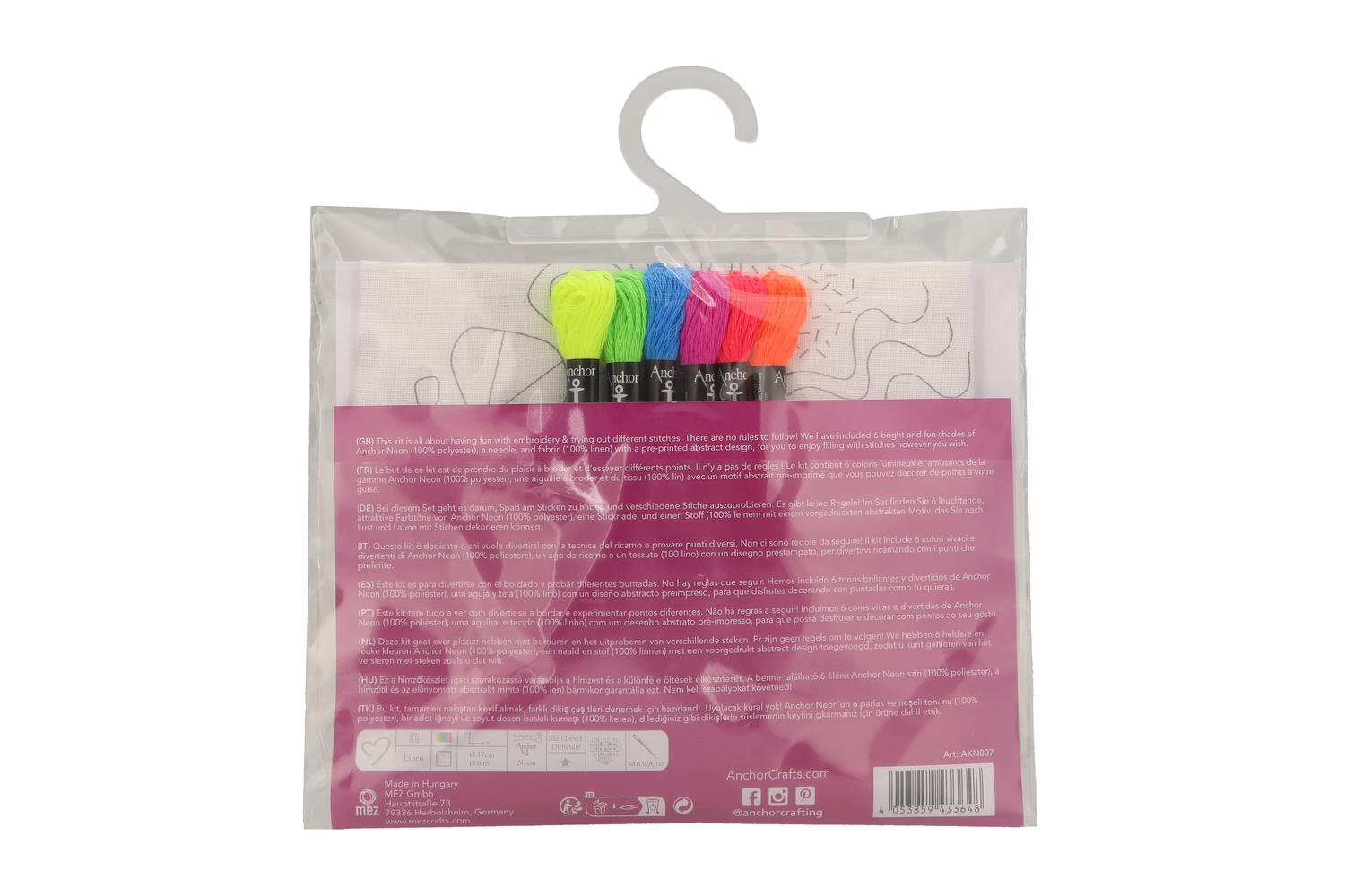Anchor Gro-akn007 - Neon Abstact Sampler - Embroidery Kit Sa-2