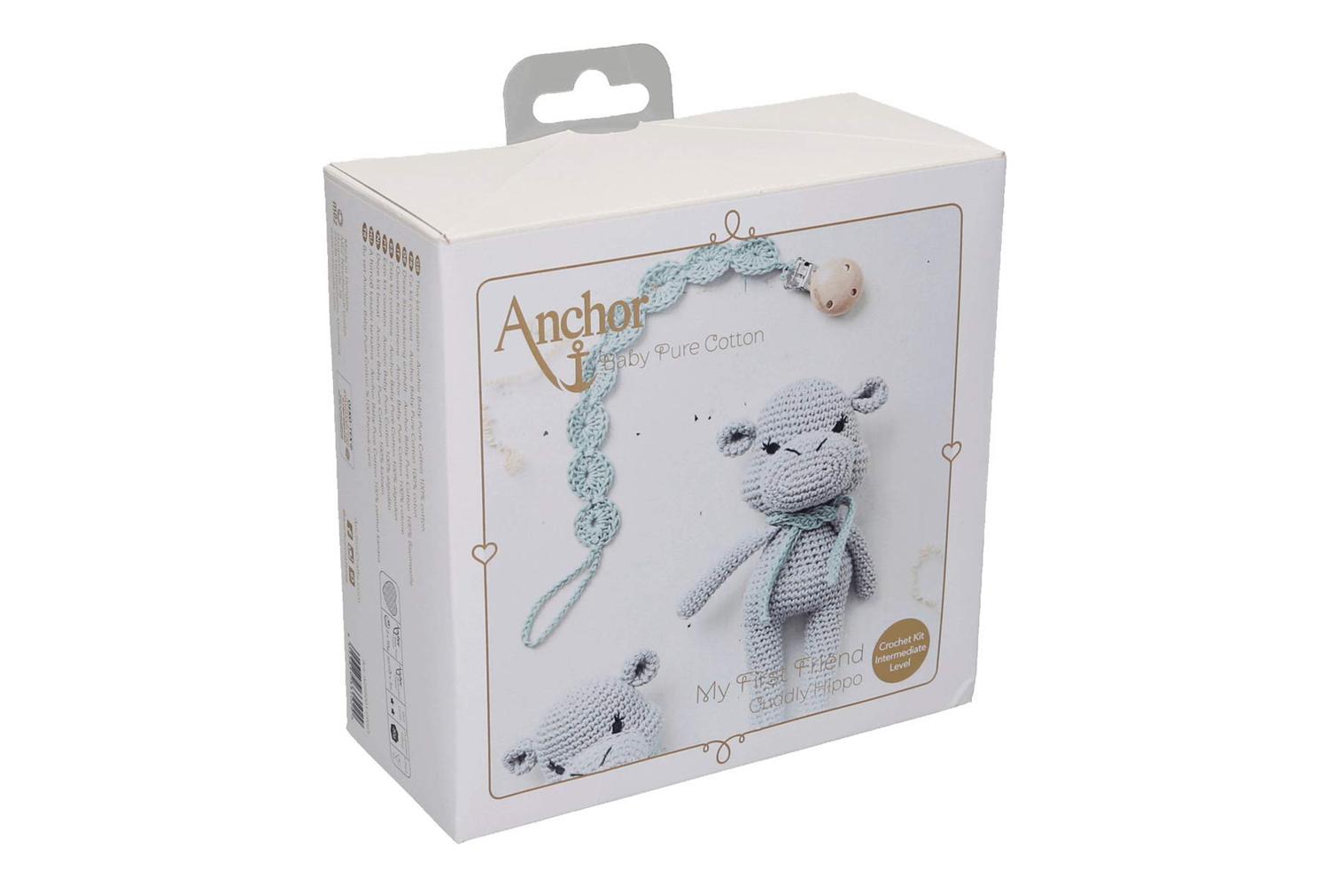 Anchor Gro-a28b001\9065 - Pacifier Kit Hippo - Crochet Kit B-2