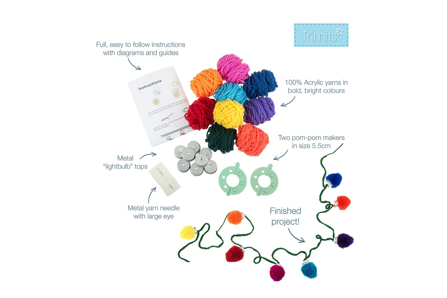 Trimits Gro-gck189 - Pompom Garland 16m - Pom Pom Garland Ki-3