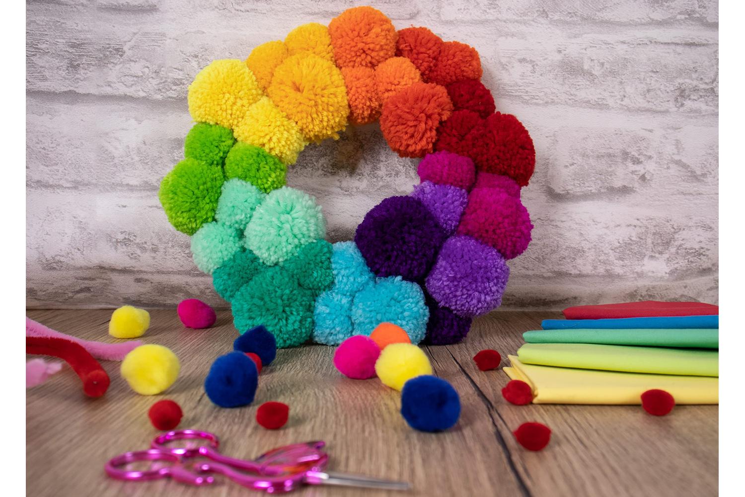 Trimits Gro-gck188 - Pompom Wreath Rbow - Pom Pom Wreath Kit-4