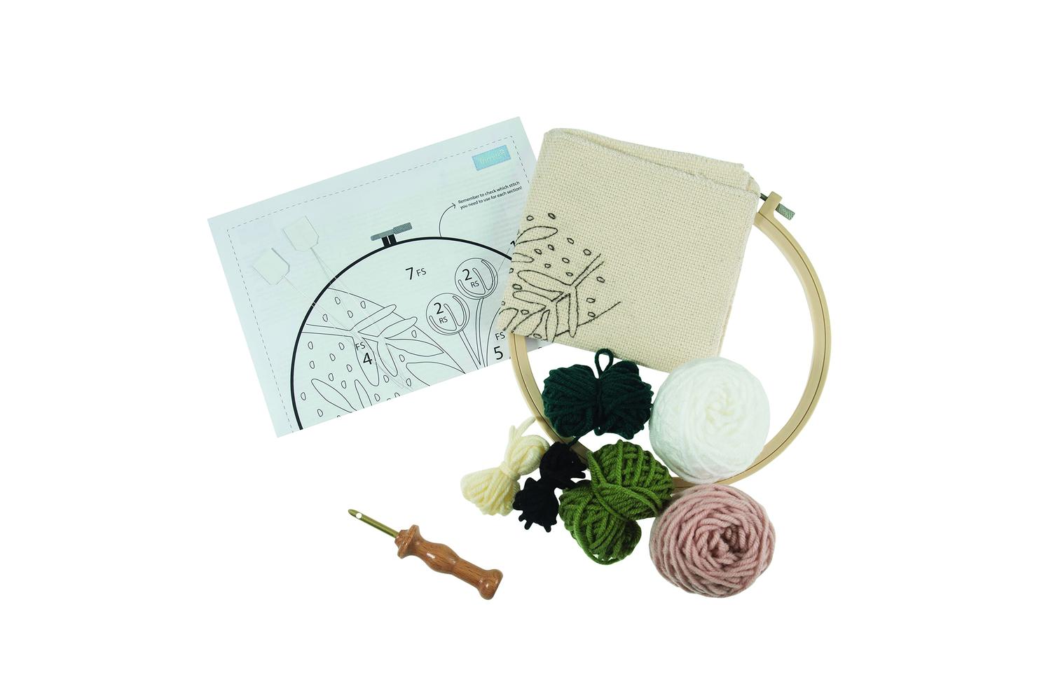 Trimits Gro-gck144 - Punch Needle Kit Yarn And Hoop Foliage-3