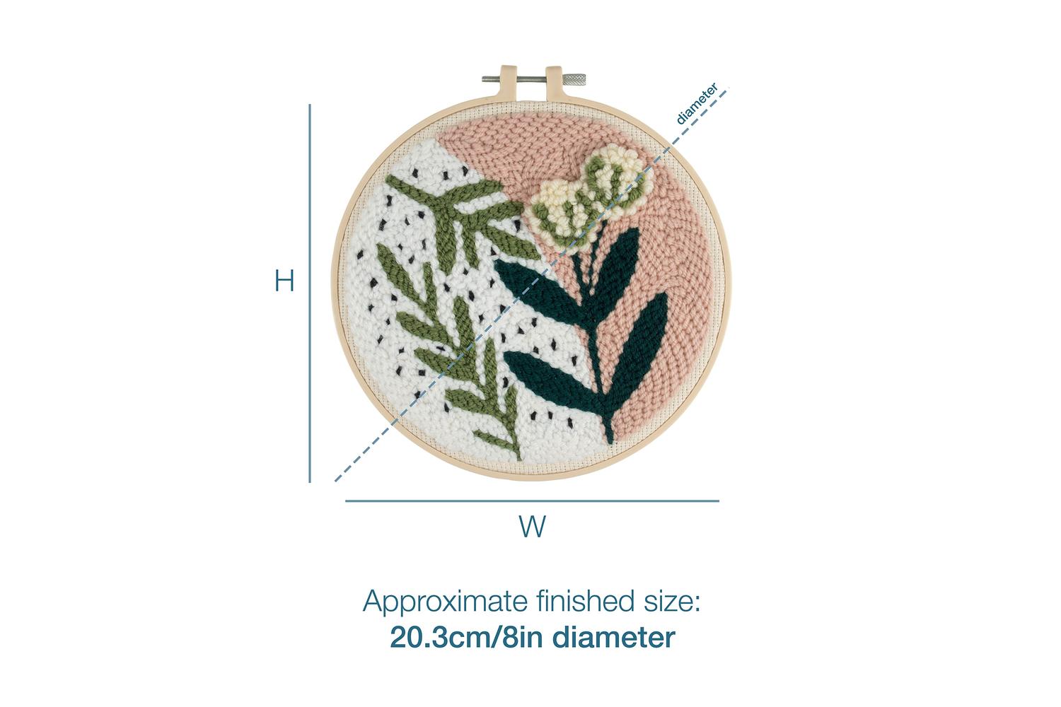 Trimits Gro-gck144 - Punch Needle Kit Yarn And Hoop Foliage-4