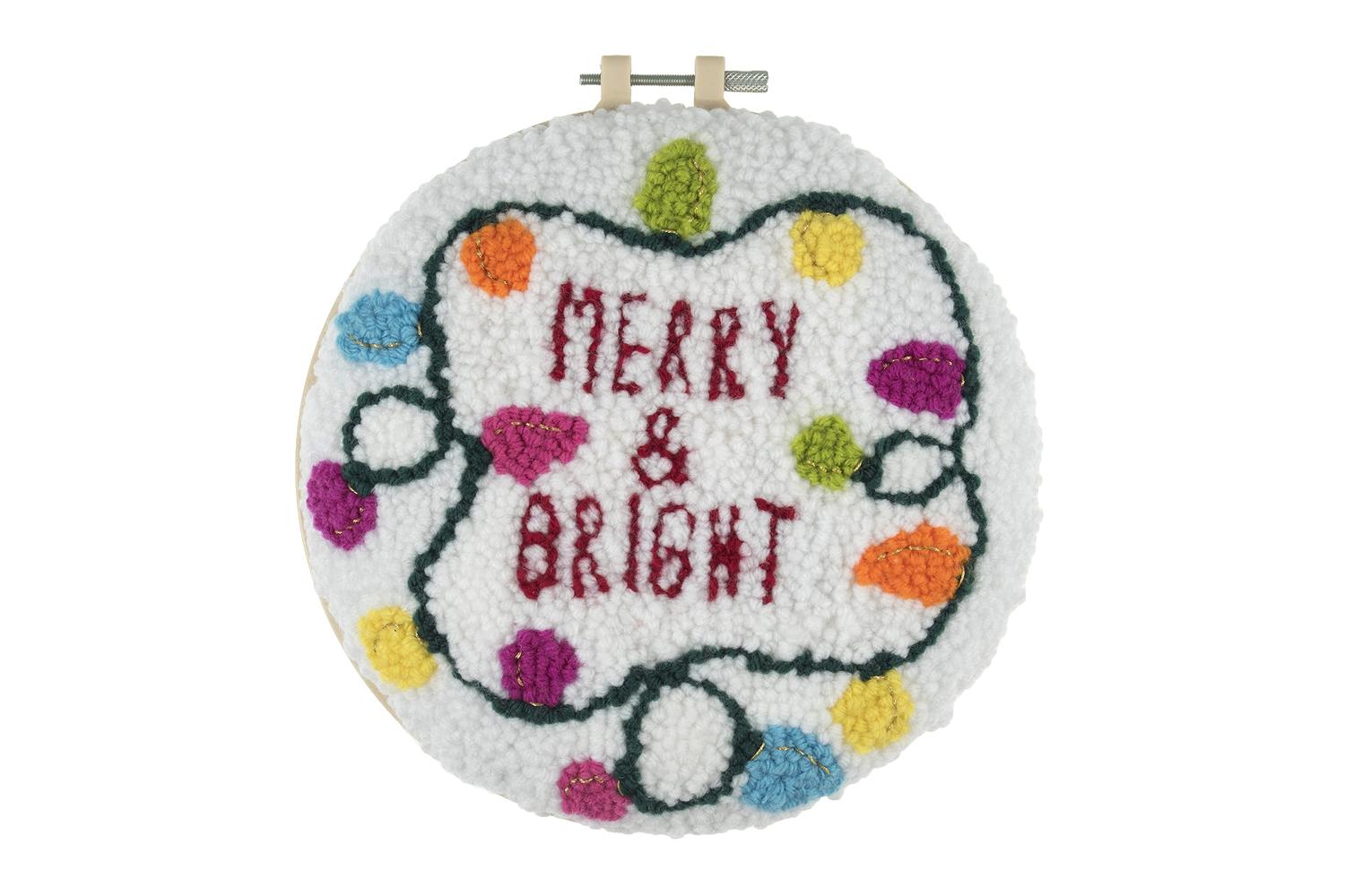 Trimits Gro-gck126 - Punch Needle Kit Yarn And Hoop Christma