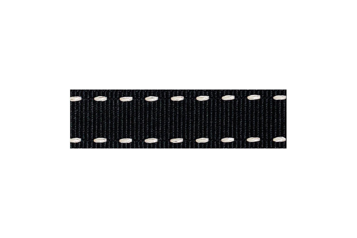 Berisfords Gro-c0133915\5 - Stitched Grosgrain 4m X 15mm Bla