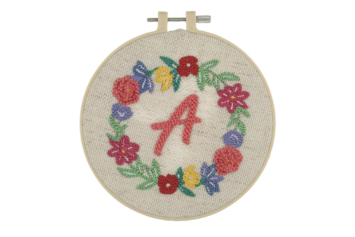 Trimits Gro-gck180 - Punch Needle Kit Floss And Hoop Floral