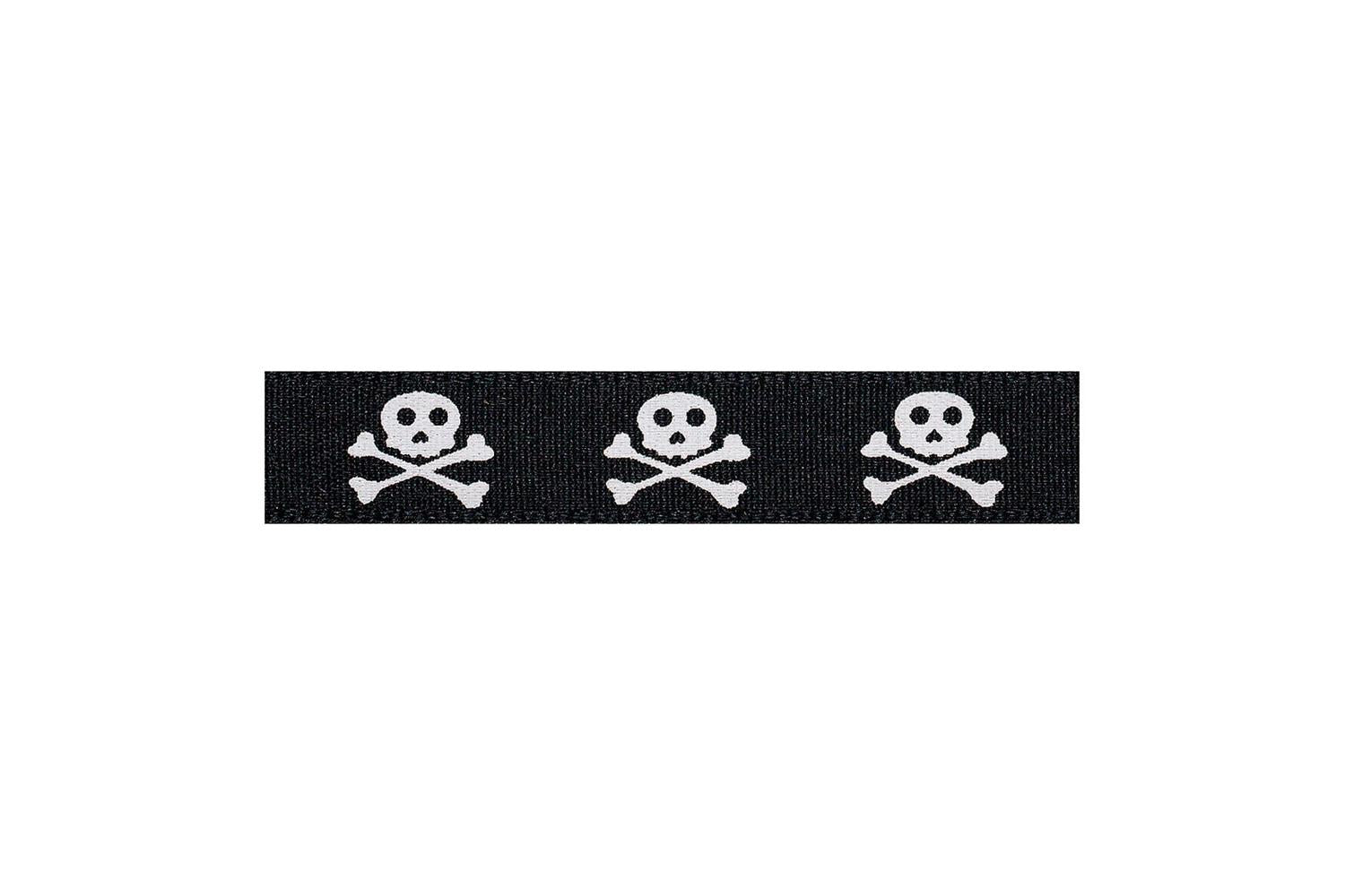 Berisfords Gro-c1365215\1 - Ribbon Skull Bones 4m X 15mm Bla