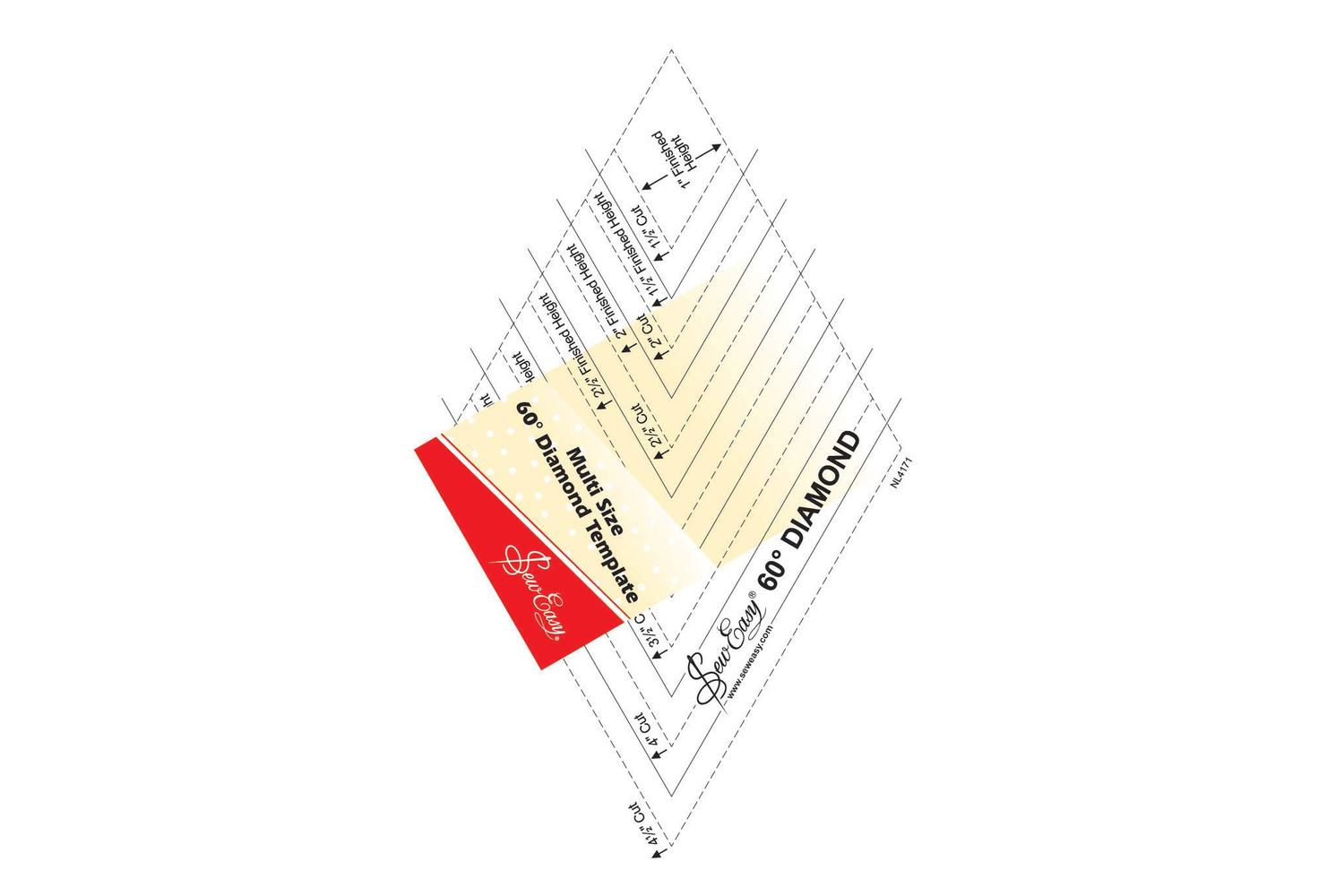 Sew Easy Gro-nl4171 - Quilt Diamond Ruler - Template Quiltin