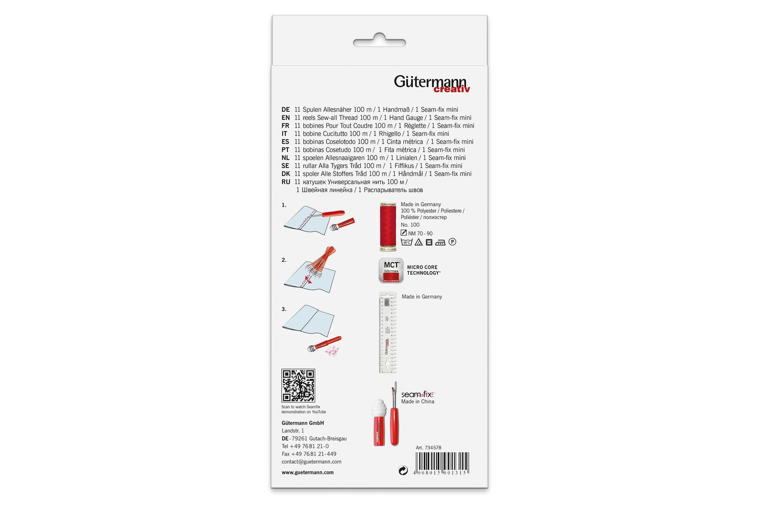 Gutermann Gro-734578 - Tset Sa 11x100m - Thread Set Sew-all-3