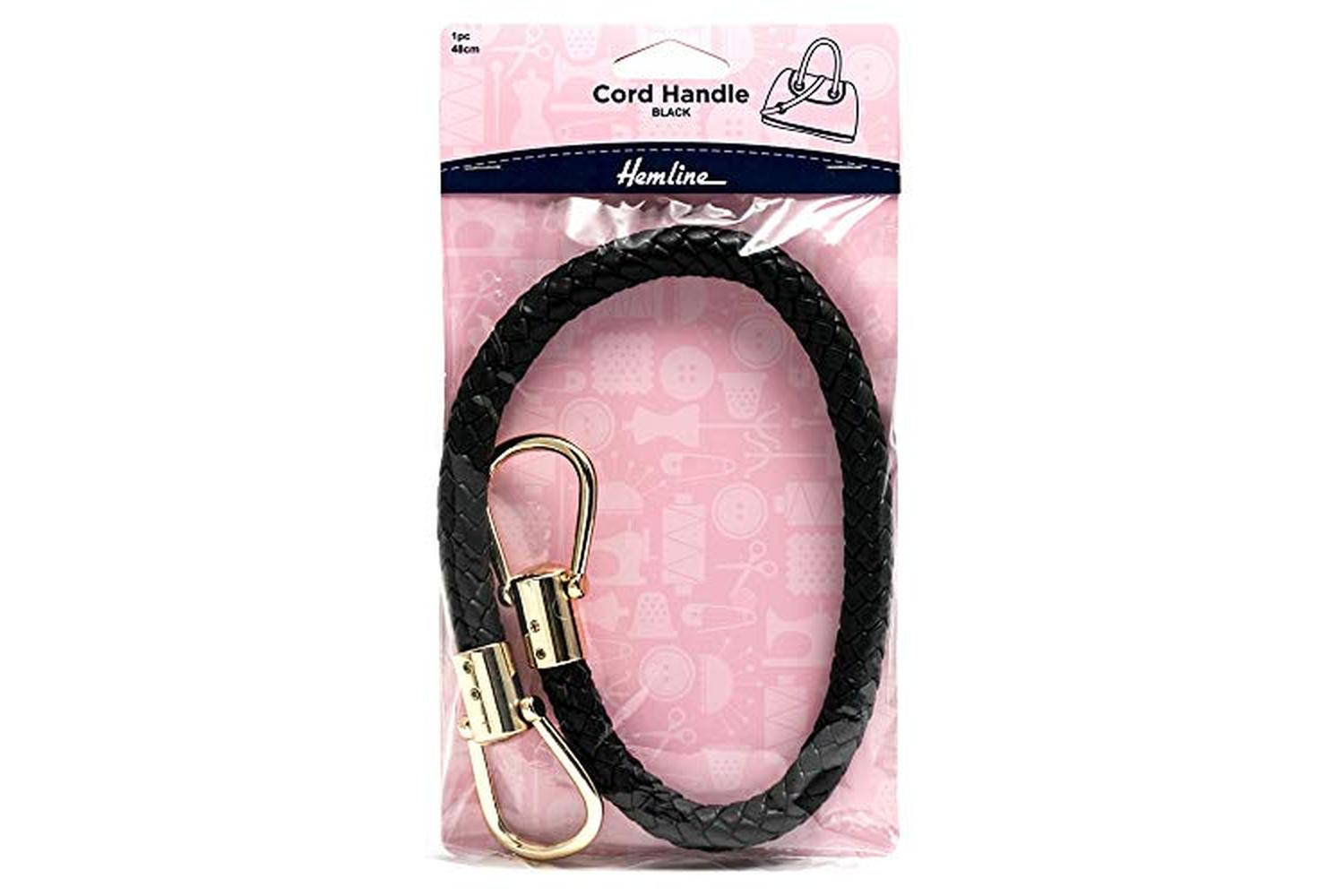 Hemline Gro-h4510.bk - Hl Pcord Handle 48cm - Bag Handle Cor