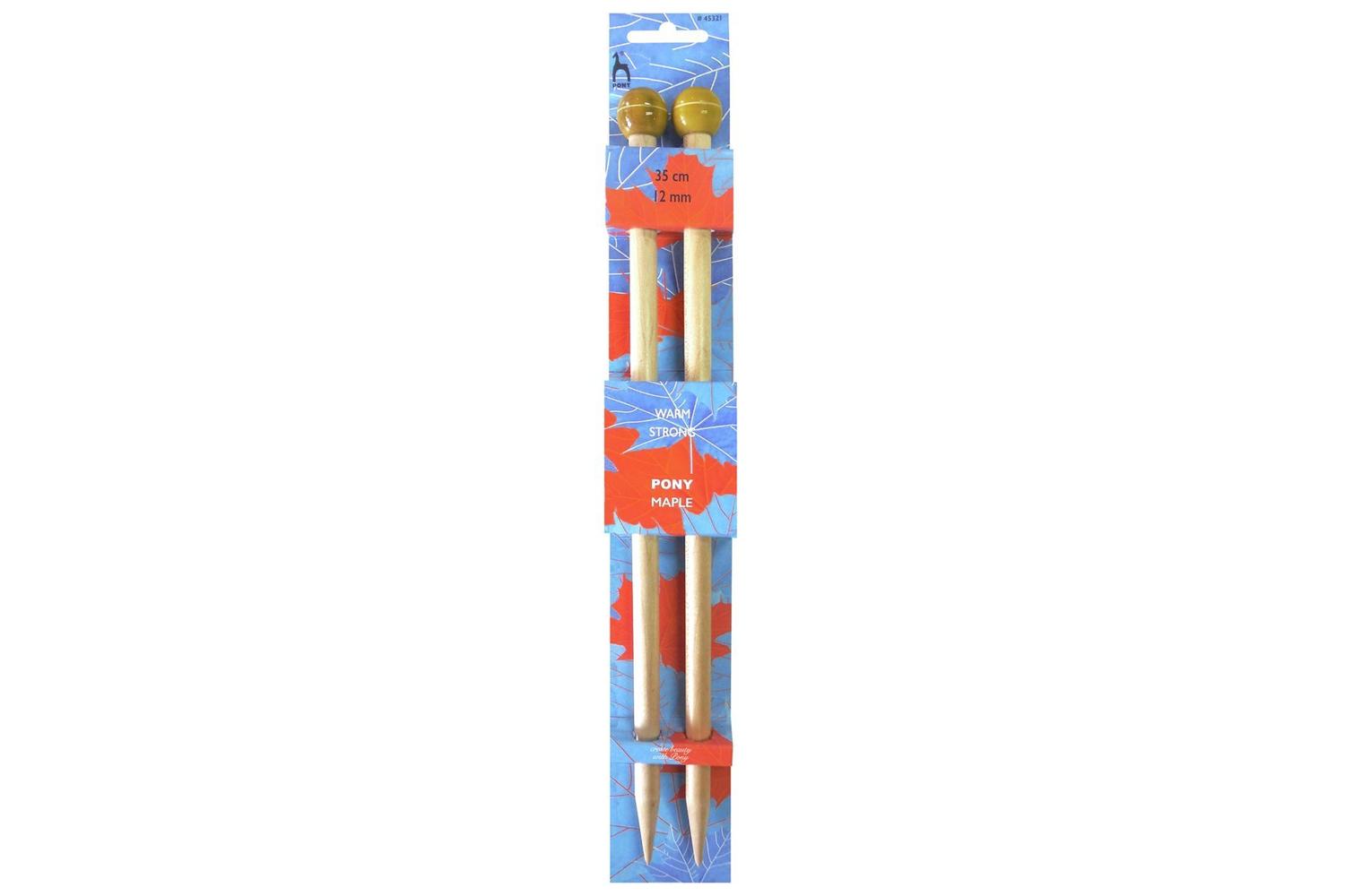 Pony Gro-p45321 - Maple Kp 35cmx1200 - Knitting Pins Single-
