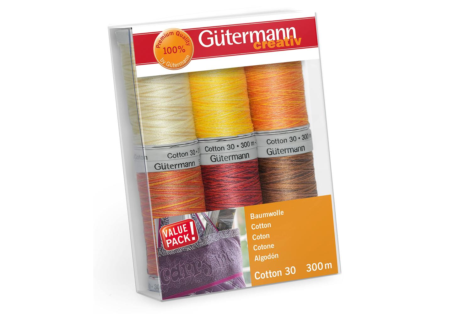 Gutermann Gro-734022\2 - Tset Cotton 30 Pk6 - Thread Set Cot