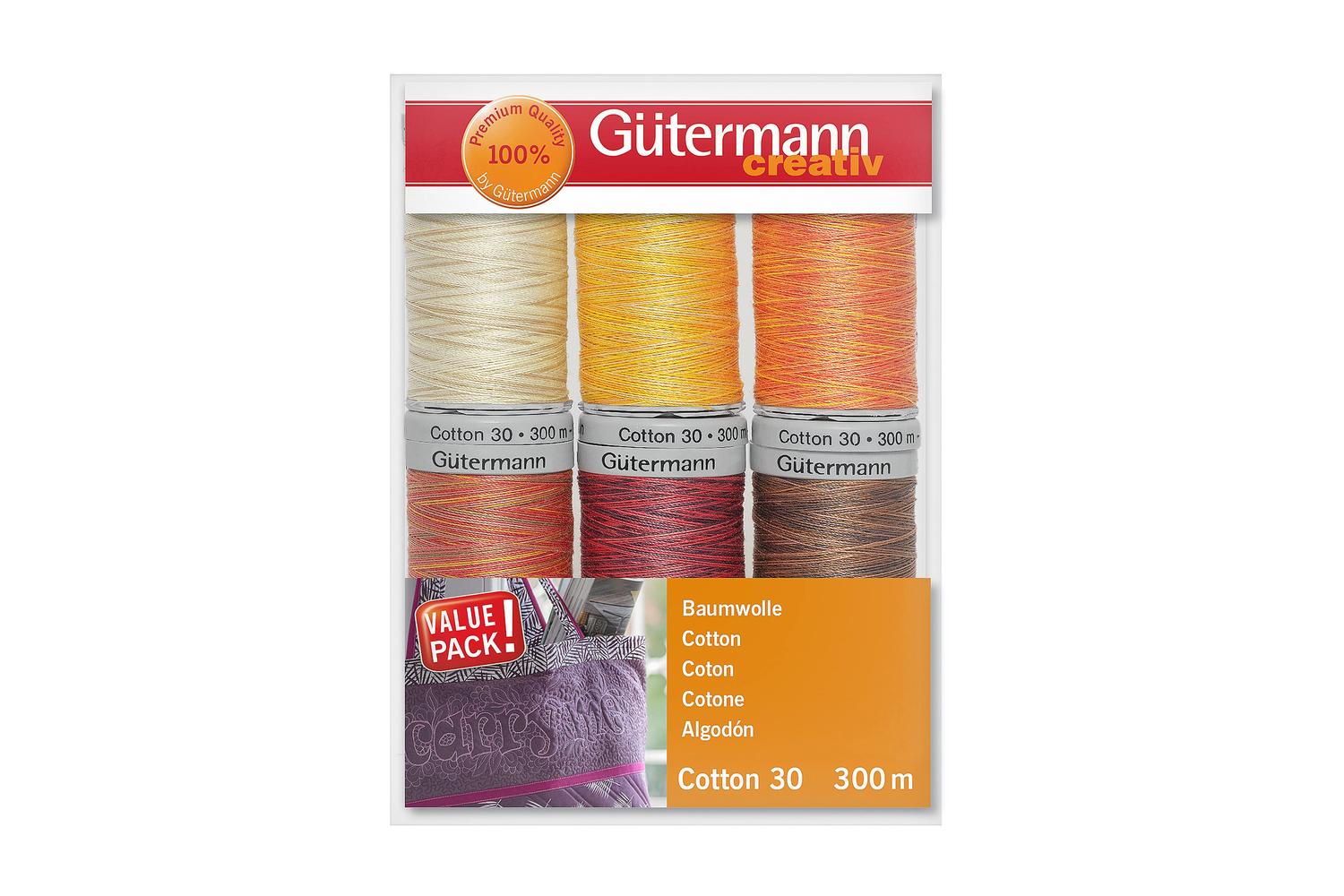 Gutermann Gro-734022\2 - Tset Cotton 30 Pk6 - Thread Set Cot-2