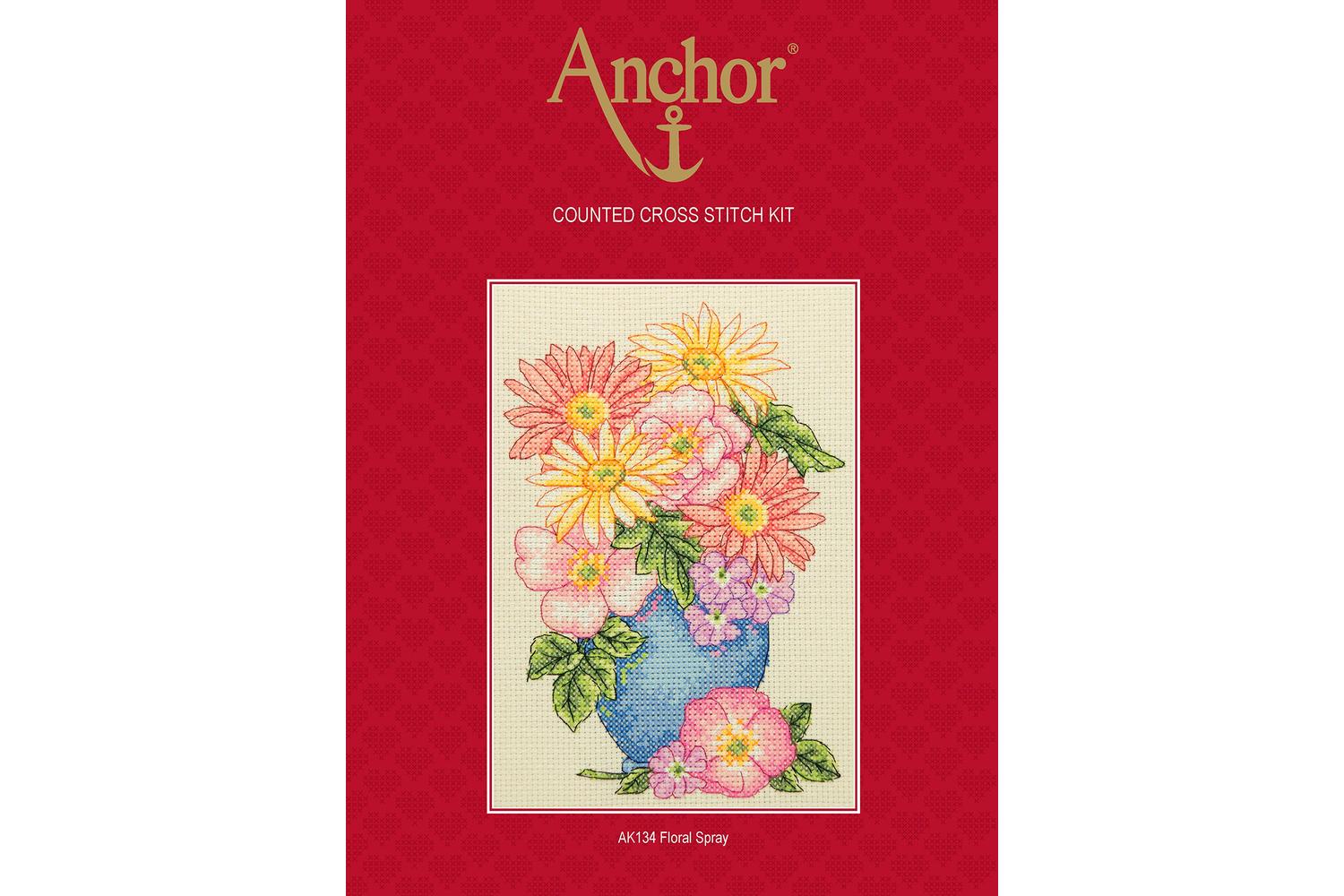 Anchor Gro-ak134 - Floral Spray Kit - Counted Cross Stitch K