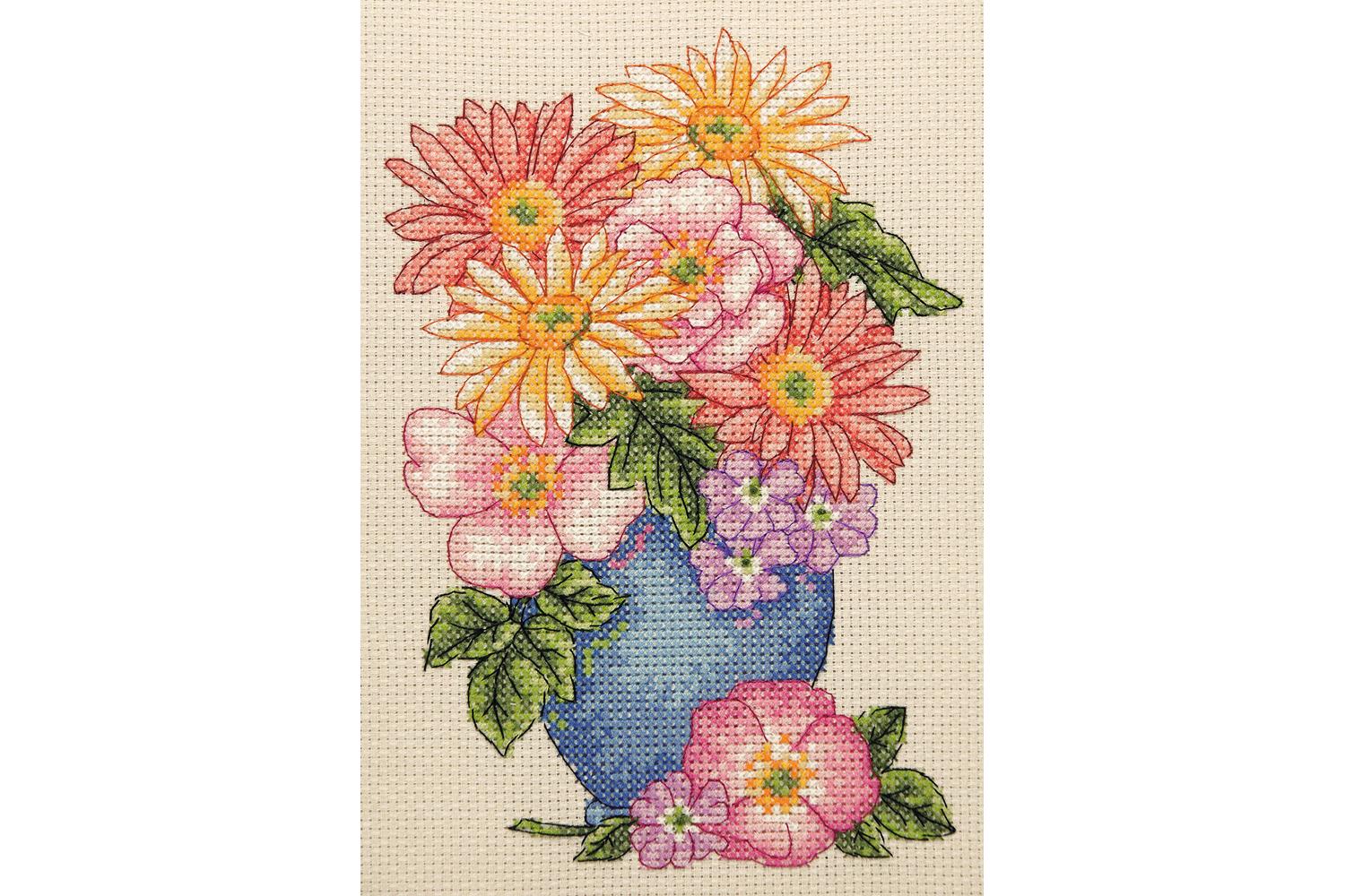 Anchor Gro-ak134 - Floral Spray Kit - Counted Cross Stitch K-2