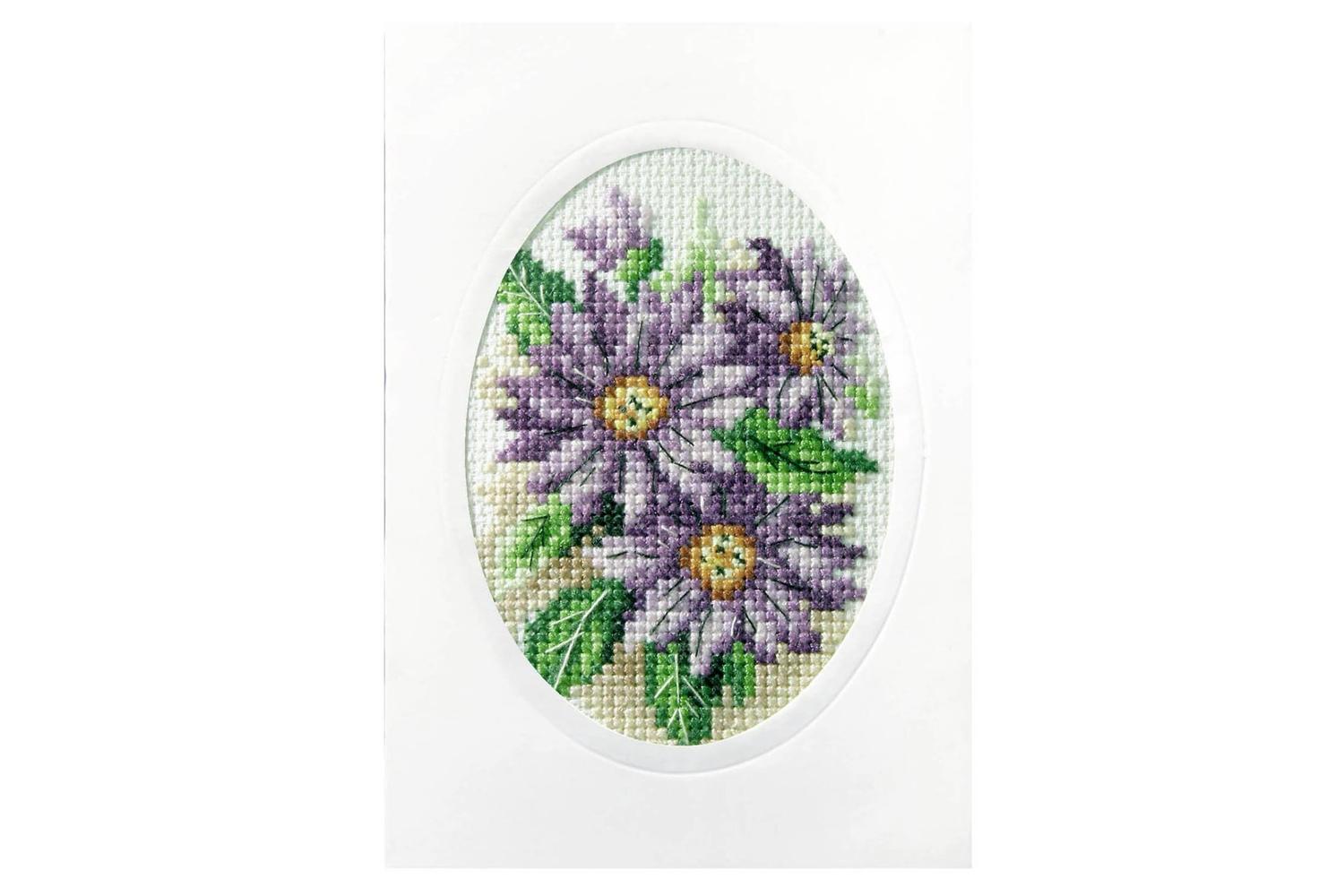 Orchidea Gro-orc.6163 - Card Kit Dahlias - Cross Stitch Kit-3
