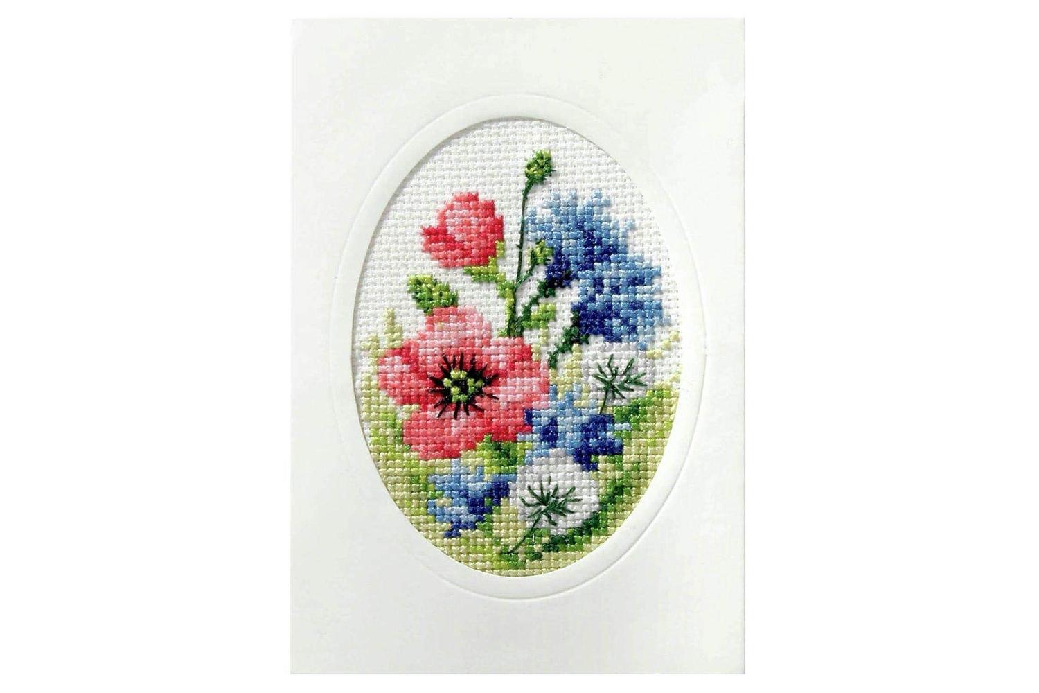 Orchidea Gro-orc.6098 - Card Kit Poppies - Cross Stitch Kit