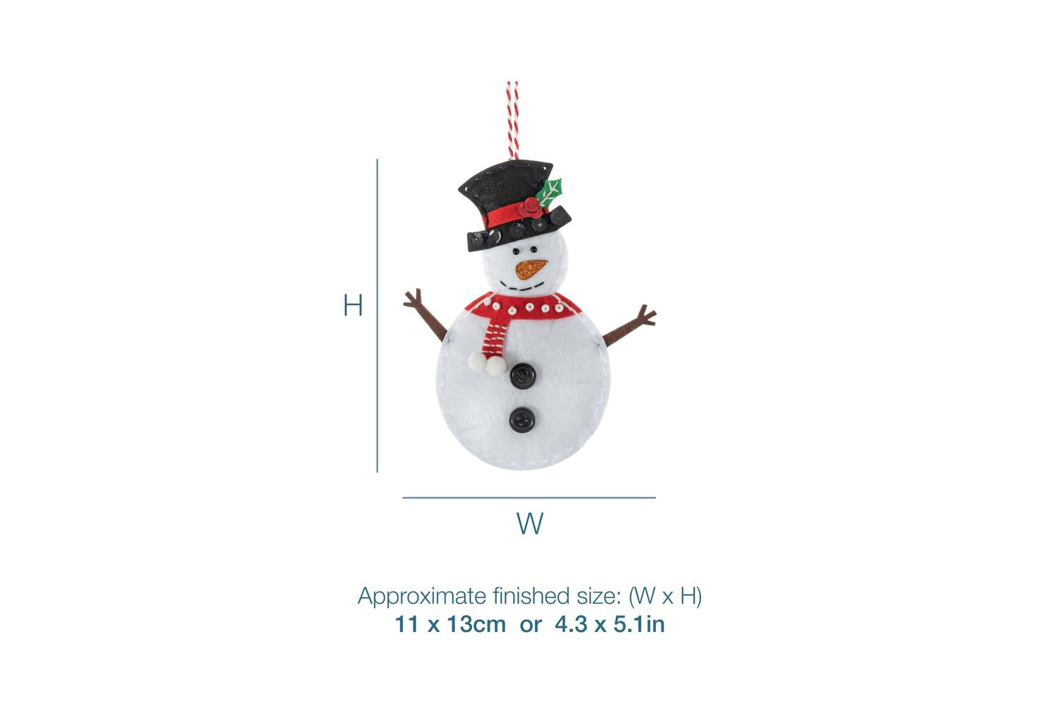 Trimits Gro-gck204 - Felt Dec Snowman - Felt Decoration Kit-4