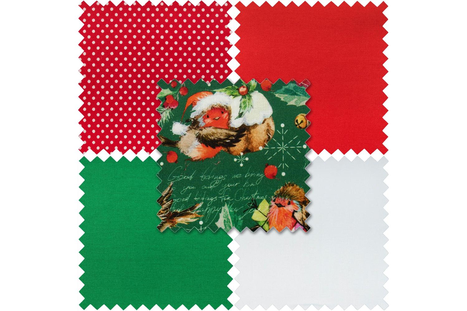 Trimits Gro-gtc186 - Fq Pk Grn Robins - Fabric Fat Quarters-2