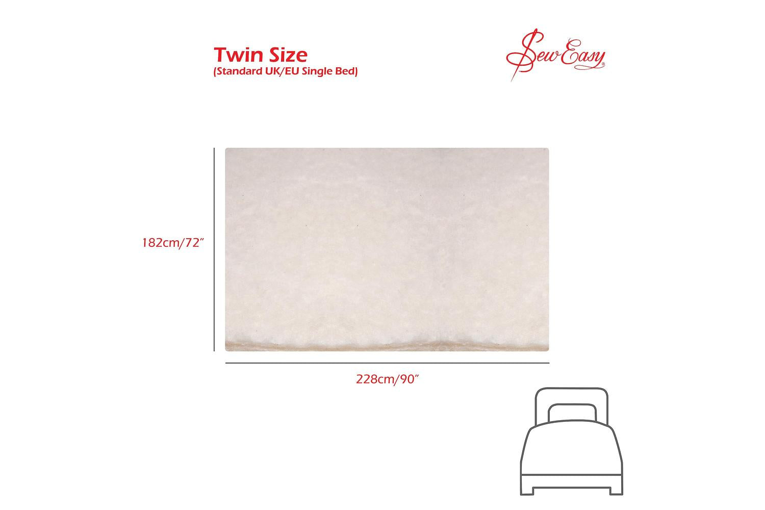 Sew Easy Gro-nlw.202 - Wadding 72x90in - Wadding 80 Cotton A-4