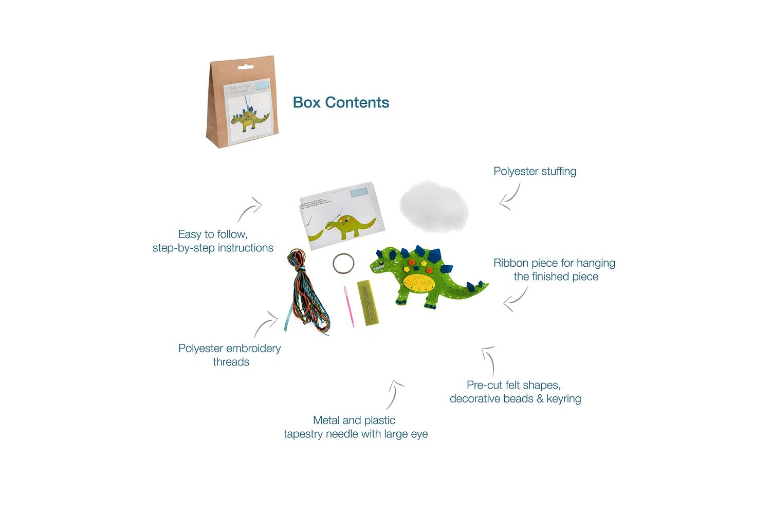 Trimits Gro-gck082 - Felt Kit Dinosaur - Felt Decoration Kit-4