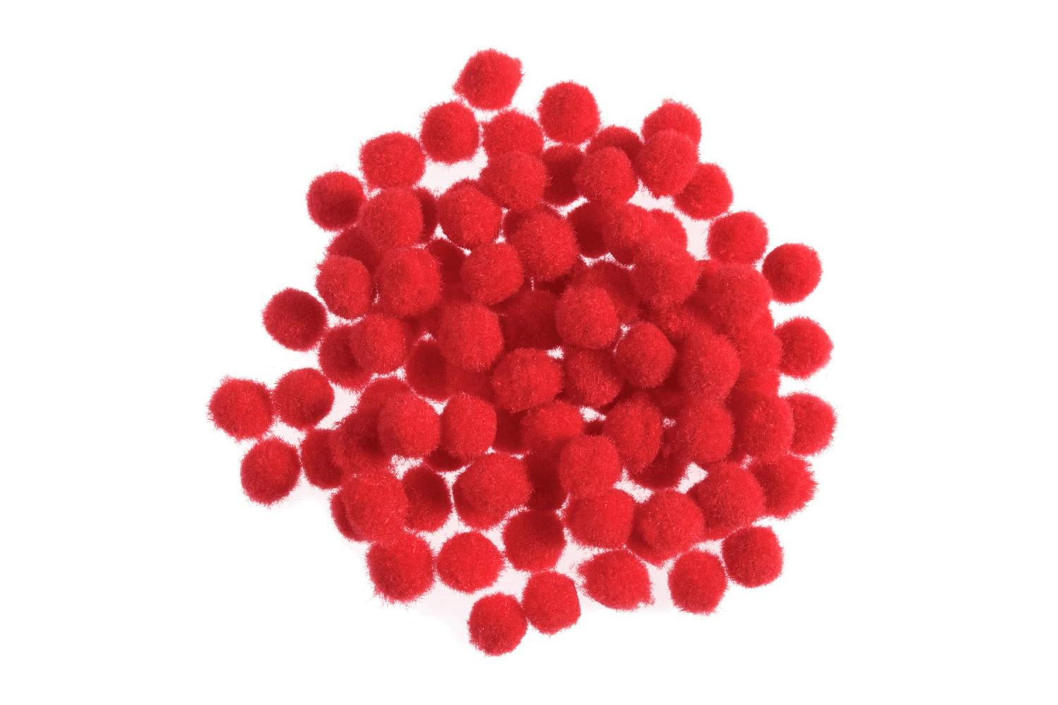 Trimits Gro-pp1r - Pom-poms 14in Pk100 - Pom Poms 07cm Red P